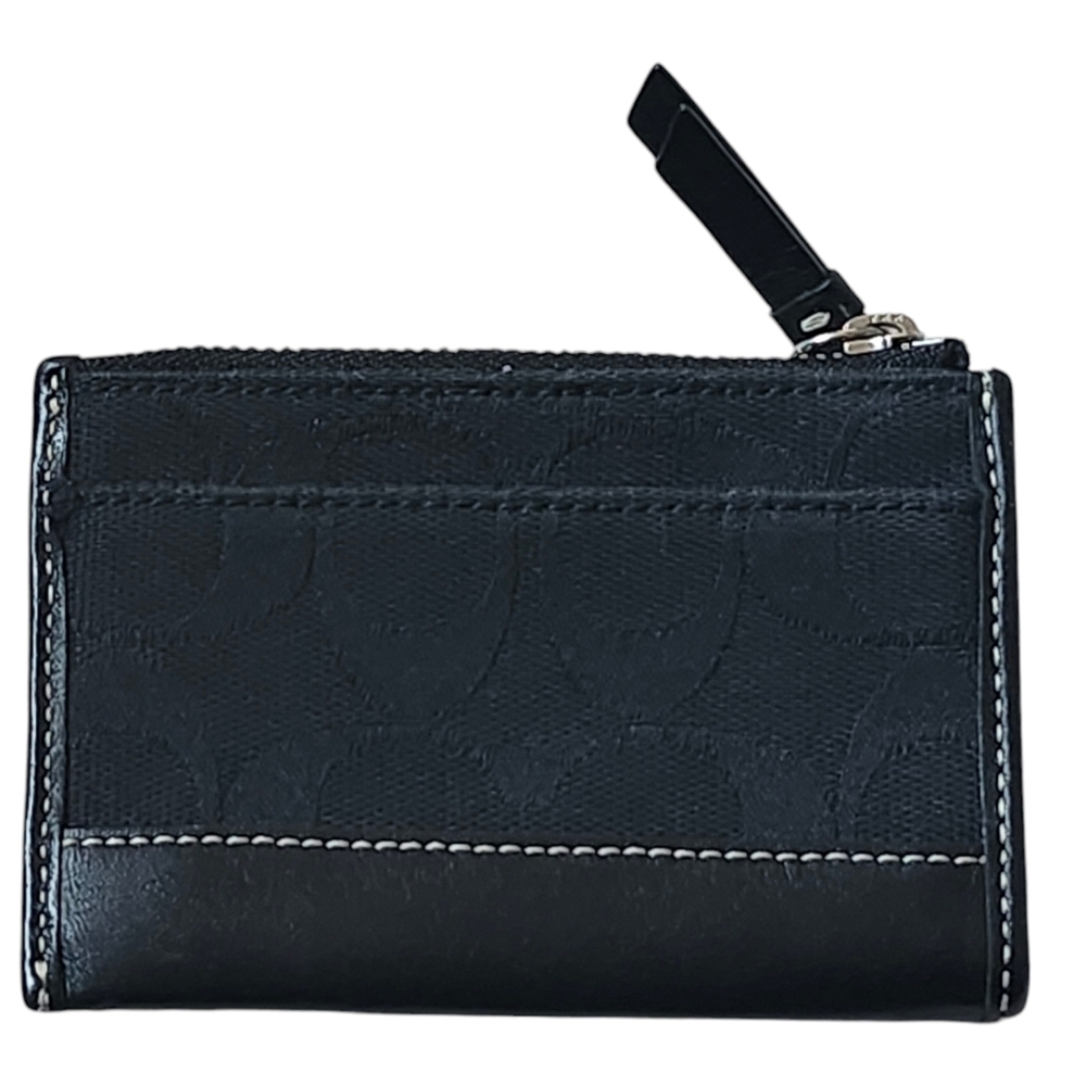 Coach Card and Change Pouch GUC Zipper Closure & Pocket for Card & KeyRing - Picture 2 of 4